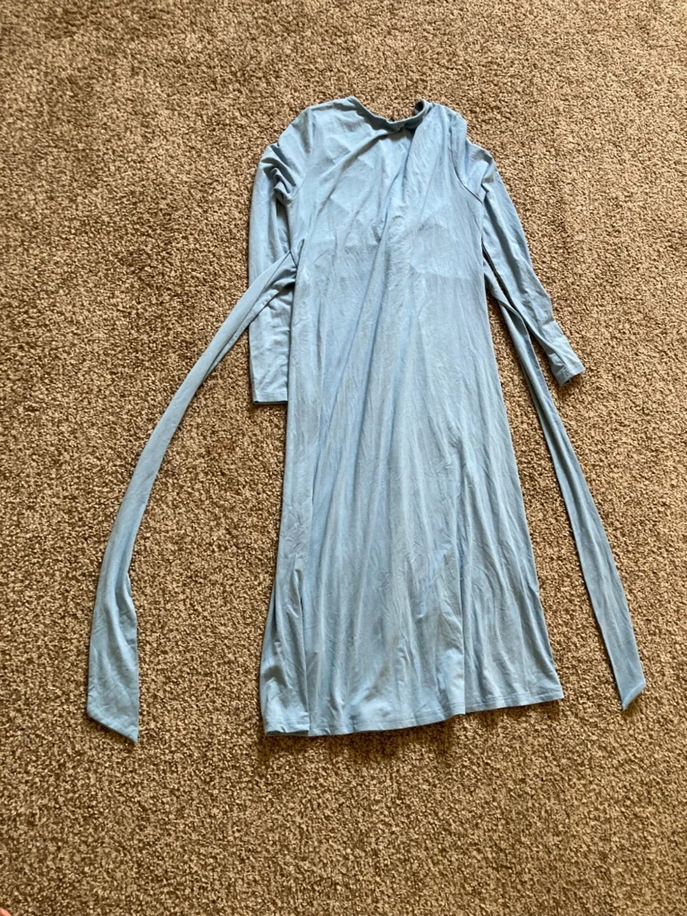 Blue V Neck Dress